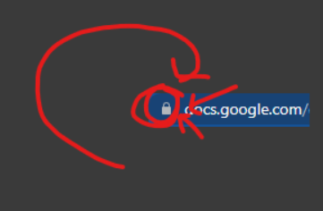 Picture of the lock icon. I circled it like five times with red marker.